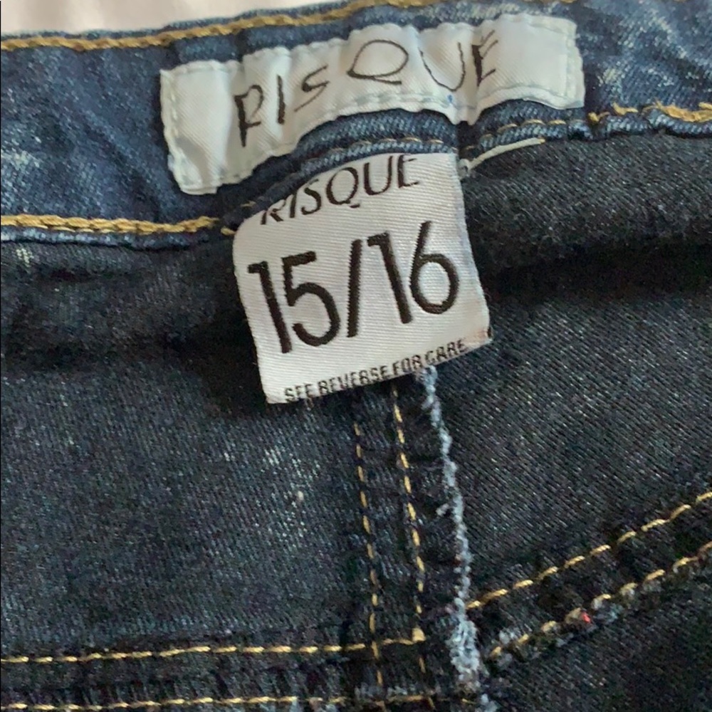Blue jeans straight foot very stretchy